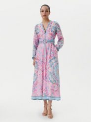 Hale Bob Sukienka letnia with linen 4ZCA612M Różowy Regular Fit. Czerwone sukienki Hale bob, na lato, m, bez wzorów, ze lnu, bez kołnierzyka, bez ramiączek. Za 1,506.99 zł.