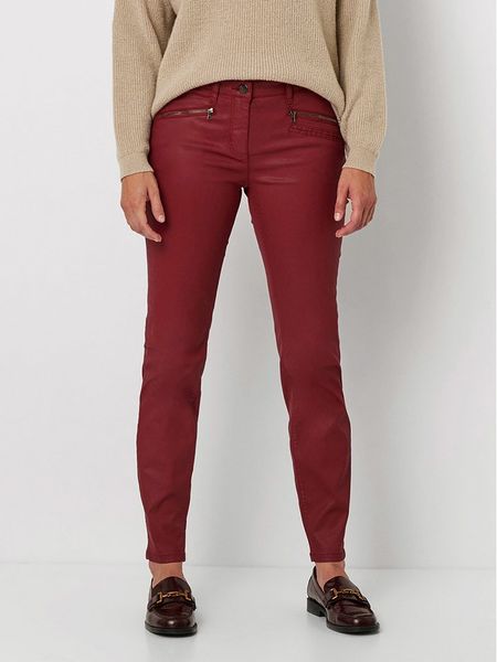 Rosner Spodnie "Perfect Shape" w kolorze bordowym rozmiar: 42. Czerwone spodnie materiałowe Rosner, bez wzorów, z materiału. Za 149.95 zł.