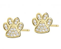 Złote kolczyki z cyrkoniami - łapki. Żółte kolczyki Apart, z cyrkonią, złote. Za 719.00 zł.