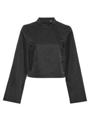 MOSS COPENHAGEN Bluzka "Camilla" w kolorze czarnym rozmiar: XL. Czarne bluzki Moss Copenhagen, xl, bez wzorów, bez kołnierzyka, bez ramiączek. Za 110.04 zł.