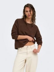 ONLY Sweter w kolorze brązowym rozmiar: S. Brązowe swetry Only, s, bez wzorów, z wełny, bez ramiączek. Za 114.95 zł.