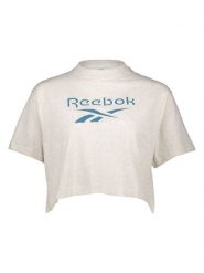 Reebok Koszulka "Classic Big Logo" w kolorze kremowym rozmiar: M. Brązowe bluzki Reebok, m, bez wzorów, bez kołnierzyka, bez ramiączek. Za 70.74 zł.