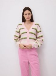 Kardigan w paski - wielobarwny. Kardigany Reserved, l, bez wzorów, z dzianiny. Za 179.99 zł.