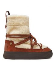 Tommy Hilfiger Śniegowce Lace-Up Faux Shearling Snowboot FW0FW08252 Beżowy. Brązowe trapery i śniegowce TOMMY HILFIGER, z materiału. Za 749.99 zł.