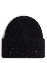 Marie Lund Czapka Kobiety Sztuczne włókno czarny, ONE SIZE. Czarne czapki Marie Lund, z aplikacjami, z włókna. Za 149.95 zł.