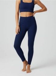 Sportowe legginsy bezszwowe - granatowy. Niebieskie legginsy Sinsay, l, bez wzorów. Za 35.99 zł.