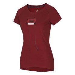 Koszulka damska Ocun Raglan T wine. Czerwone bluzki Ocun, s, bez wzorów, sportowe, bez kołnierzyka, bez ramiączek. Za 178.50 zł.