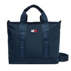 Torebka Tommy Jeans. Niebieskie torebki klasyczne Tommy Jeans, bez wzorów, z jeansu, bez dodatków. Za 299.99 zł.