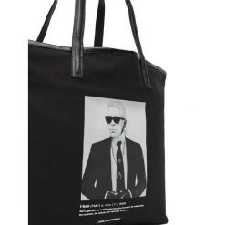Torebka KARL LAGERFELD. Czarne shopper KARL LAGERFELD, bez wzorów, bez dodatków. Za 429.99 zł.