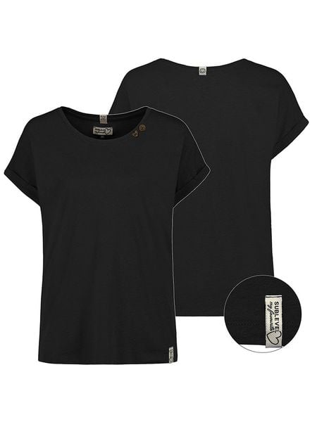 Sublevel Koszulka w kolorze czarnym rozmiar: XS. Czarne bluzki Sublevel, xs, bez wzorów, bez kołnierzyka, bez ramiączek. Za 43.99 zł.