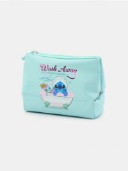 Kosmetyczka z nadrukiem Stitch - niebieski. Niebieskie kufry i kosmetyczki Sinsay, bez wzorów, z nadrukiem, bez dodatków. Za 35.99 zł.