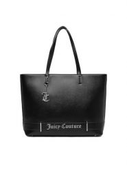 Juicy Couture Torebka CEO-BEJXT8840WVP Czarny. Czarne shopper Juicy Couture, bez wzorów, z materiału, bez dodatków. Za 369.99 zł.