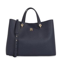 Torebka Tommy Hilfiger. Niebieskie torebki klasyczne TOMMY HILFIGER, bez wzorów, bez dodatków. Za 899.99 zł.