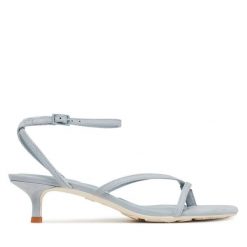 Sandały Aldo. Niebieskie sandały Aldo, bez wzorów, bez obcasa, na szpilce, bez zapięcia. Za 309.99 zł.