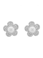 Swarovski Kolczyki 5756098 Srebrny. Szare kolczyki SWAROVSKI, metalowe. Za 509.99 zł.