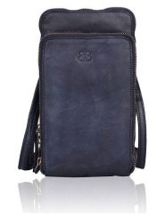 Bellicci Skórzana torebka "Cybele" w kolorze granatowym na telefon - 13 x 22 x 3,5 cm rozmiar: onesize. Niebieskie torby na ramię Bellicci, bez wzorów, z materiału, przez ramię, bez dodatków. Za 154.07 zł.
