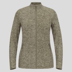 Bluza damska Odlo TENCIA Mid layer full zip. Szare bluzy Odlo, l, bez wzorów, z elastanu, bez kaptura. Za 449.99 zł.