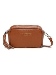 Maison héritage PARIS Skórzana torebka "Mini Gaby" w kolorze jasnobrązowym - 28 x 22 x 8 cm rozmiar: onesize. Brązowe torby na ramię Maison héritage PARIS, bez wzorów, z materiału, na ramię, bez dodatków. Za 173.99 zł.