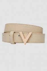 VALENTINO Beżowy pasek damski Divina, Rozmiar XS. Brązowe paski Valentino by Mario Valentino, bez wzorów. W wyprzedaży za 123.99 zł.