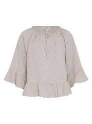 MOSS COPENHAGEN Bluzka "Viana" w kolorze beżowym rozmiar: XS. Brązowe bluzki Moss Copenhagen, xs, bez wzorów, bez kołnierzyka, bez ramiączek. Za 131.43 zł.