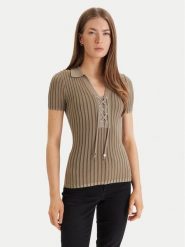 Guess Sweter W6GR09 Z0590 Zielony Regular Fit. Zielone swetry Guess, s, z aplikacjami, z wiskozy, bez ramiączek. Za 379.99 zł.