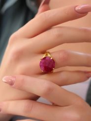 Pierres delicates Pozłacany pierścionek z agatem rozmiar: onesize. Różowe pierścionki Pierres delicates, z agatem, pozłacane. Za 70.08 zł.