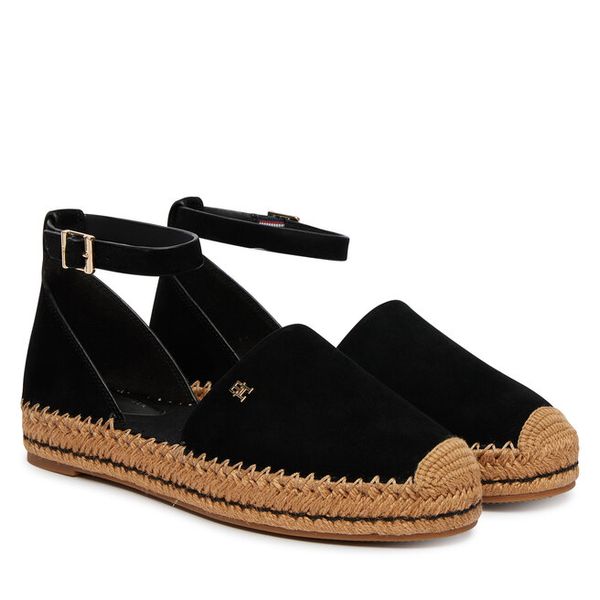 Espadryle Tommy Hilfiger. Czarne espadryle TOMMY HILFIGER, bez wzorów, bez obcasa, bez zapięcia. Za 409.99 zł.