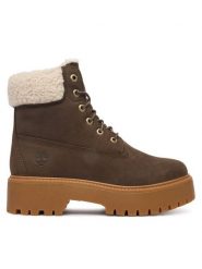 Timberland Trzewiki TB0A2PU6W011 Brązowy. Brązowe botki Timberland, bez wzorów, ze skóry, bez obcasa, na płaskiej podeszwie, bez zapięcia. Za 999.99 zł.