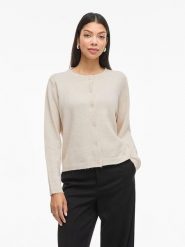 Vila Kardigan "Viliga" w kolorze beżowym rozmiar: XS. Brązowe kardigany Vila, s, bez wzorów, z materiału. Za 57.33 zł.