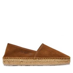 Espadryle LOVE MOSCHINO. Brązowe espadryle Love Moschino, bez wzorów, bez obcasa, bez zapięcia. Za 609.99 zł.