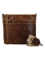 HIDE & STITCHES Skórzana torebka w kolorze brązowym - 26 x 25 x 4,5 cm rozmiar: onesize. Brązowe torby na ramię HIDE & STITCHES, bez wzorów, z materiału, na ramię, bez dodatków. Za 208.99 zł.