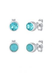 Elli Damskie kolczyki wkrętki Basic z niebieskimi kryształkami ze srebra próby 925 Sterling Silver Kolczyki 1 ct. Niebieskie kolczyki Elli, z kryształem, srebrne, na sztyftcie. Za 168.99 zł.