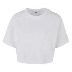 Oversized Crop Top Dla Pań I Panów. Białe topy BUILD YOUR BRAND, xl, bez wzorów, bez kołnierzyka, bez ramiączek. Za 57.99 zł.