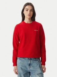 Tommy Jeans Bluza Ess Logo DW0DW22829 Czerwony ciemny Regular Fit. Czerwone bluzy Tommy Jeans, s, bez wzorów, z bawełny, bez kaptura. Za 329.99 zł.
