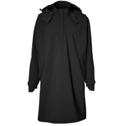 Poncho przeciwdeszczowe z elementami odblaskowymi Basil Mosse. Czarne kurtki sportowe BASIL, l, bez wzorów, bez kaptura, rowerowe. Za 362.45 zł.