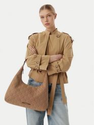 Calvin Klein Torebka Emblem Jacquard LV04F3635G Brązowy. Brązowe torebki klasyczne Calvin Klein, bez wzorów, z materiału, bez dodatków. Za 569.99 zł.