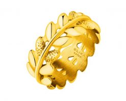 Pierścionek ze stali szlachetnej - liście. Pierścionki Elixa, ze stali. Za 139.00 zł.