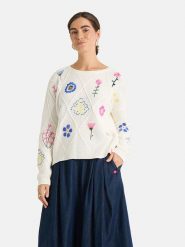 LIEBLINGSSTÜCK Sweter "Melodea" w kolorze kremowym ze wzorem rozmiar: 38. Brązowe swetry LIEBLINGSSTÜCK, bez wzorów, bez ramiączek. Za 391.45 zł.