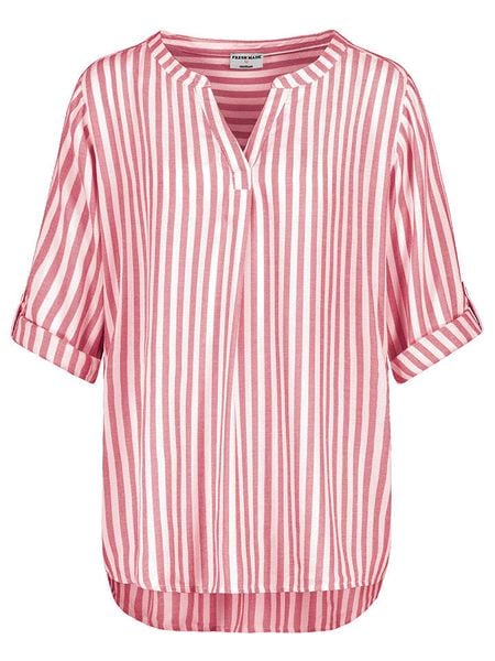 Fresh Made Bluzka w kolorze różowo-białym rozmiar: S. Białe bluzki Fresh Made, s, bez wzorów, z wiskozy, bez kołnierzyka, bez ramiączek. Za 74.46 zł.