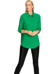 Heine Bluzka w kolorze zielonym rozmiar: 42. Zielone bluzki Heine, bez wzorów, bez kołnierzyka, bez ramiączek. Za 70.08 zł.