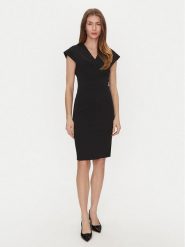 Rinascimento Sukienka koktajlowa CFC0122760003 Czarny Regular Fit. Czarne sukienki Rinascimento, s, bez wzorów, z syntetyku, wizytowe, bez kołnierzyka, bez ramiączek. Za 319.99 zł.