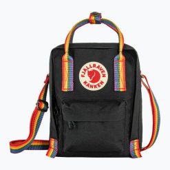 Saszetka Fjällräven Kanken Rainbow Sling 2,5 l. Czarne torby na ramię Fjällräven, bez wzorów, sportowe, bez dodatków. Za 299.99 zł.