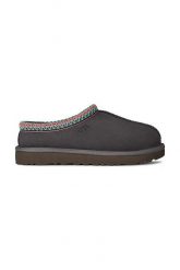 Kapcie damskie UGG W TASMAN II. Szare obuwie domowe UGG, bez wzorów, z lyocellu, bez zapięcia. Za 639.00 zł.