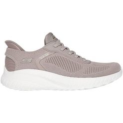 Buty sportowe damskie Skechers Bobs Squad Chaos C. Fioletowe obuwie sportowe Skechers, z materiału, bez zapięcia, trekkingowe, Skechers Sport. Za 344.00 zł.