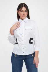 Koszula damska z krawatem ELISABETTA FRANCHI. Koszule Elisabetta Franchi, bez wzorów, bez kołnierzyka, bez ramiączek. Za 2,169.00 zł.