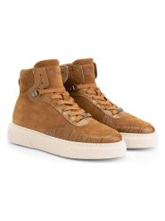 NoGRZ Skórzane sneakersy "K.Cutter" w kolorze jasnobrązowym rozmiar: 38. Brązowe trampki NoGrz, bez wzorów, ze skóry, za kostkę, bez zapięcia. Za 198.10 zł.