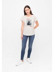 Derbe Koszulka w kolorze białym rozmiar: M. Białe bluzki Derbe, m, bez wzorów, z bawełny, bez kołnierzyka, bez ramiączek. Za 91.56 zł.