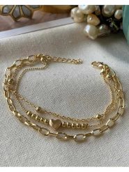 Luseera Pozłacana bransoletka z elementem ozdobnym rozmiar: onesize. Żółte bransoletki Luseera, pozłacane. Za 39.99 zł.