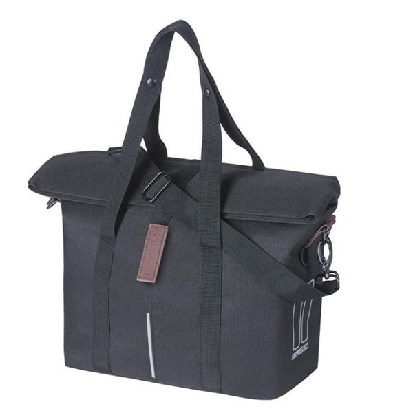 Miejska torba rowerowa KF-Hook, czarna. Czarne torby na ramię BASIL, bez wzorów, z materiału, eleganckie, na ramię, bez dodatków. Za 305.03 zł.