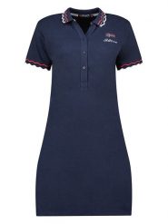 Geographical Norway Sukienka polo "Jamaela" w kolorze granatowym rozmiar: M. Niebieskie sukienki Geographical Norway, m, bez wzorów, bez kołnierzyka, bez ramiączek, mini. Za 114.44 zł.